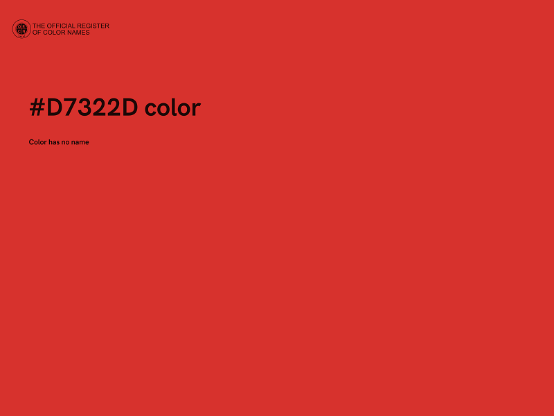 #D7322D color image