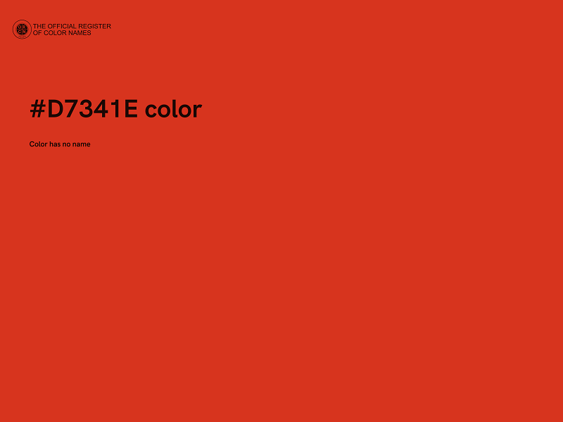 #D7341E color image