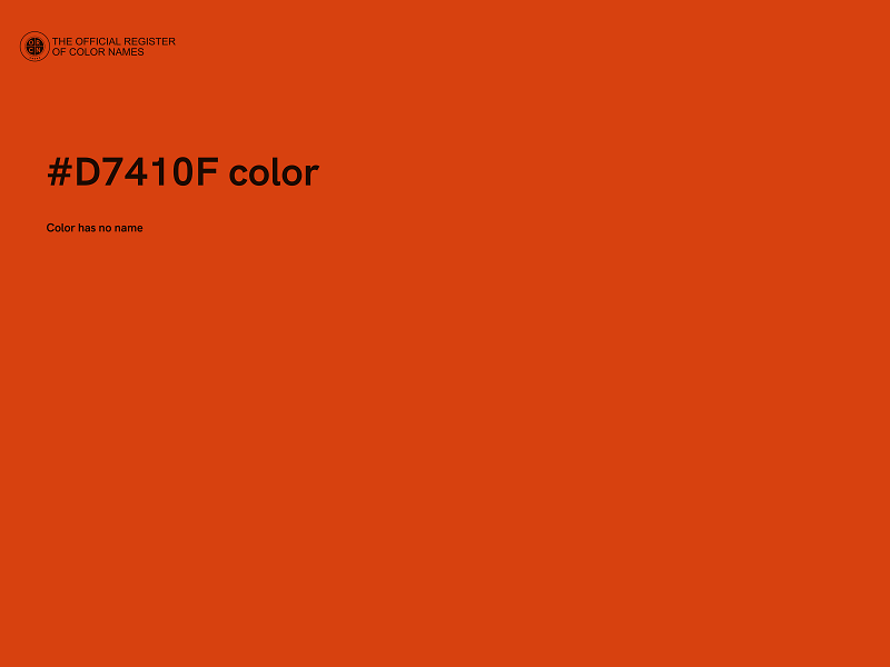 #D7410F color image