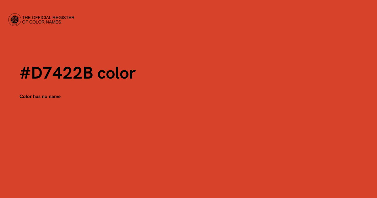 Color #D7422B - The Official Register of Color Names