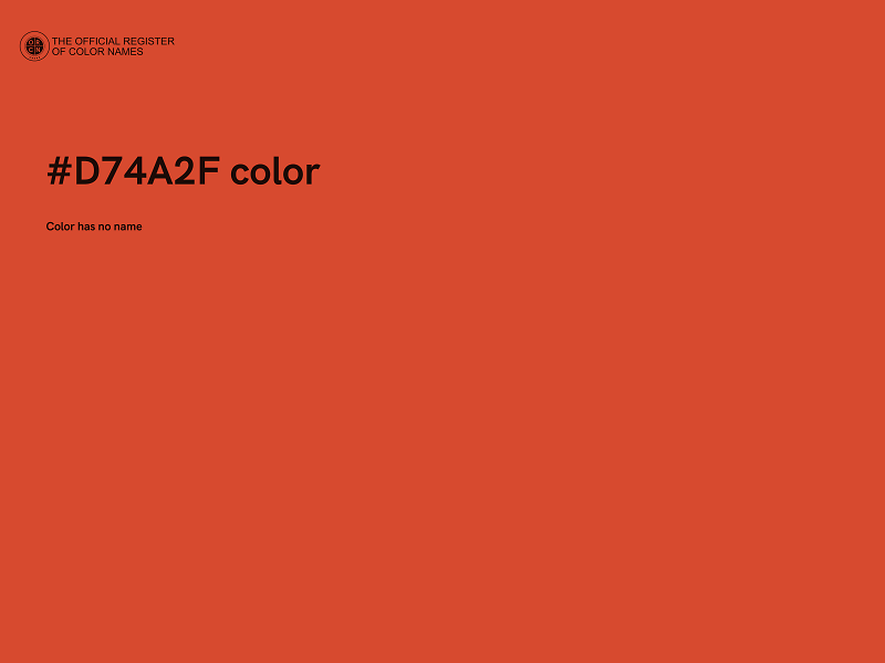 #D74A2F color image