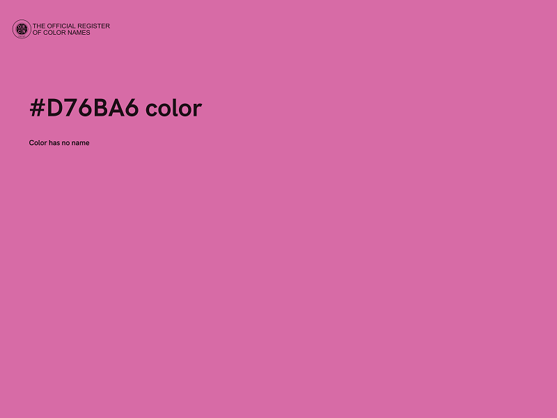 #D76BA6 color image