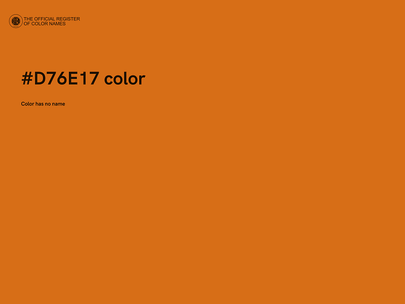 #D76E17 color image