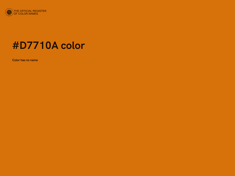 #D7710A color image