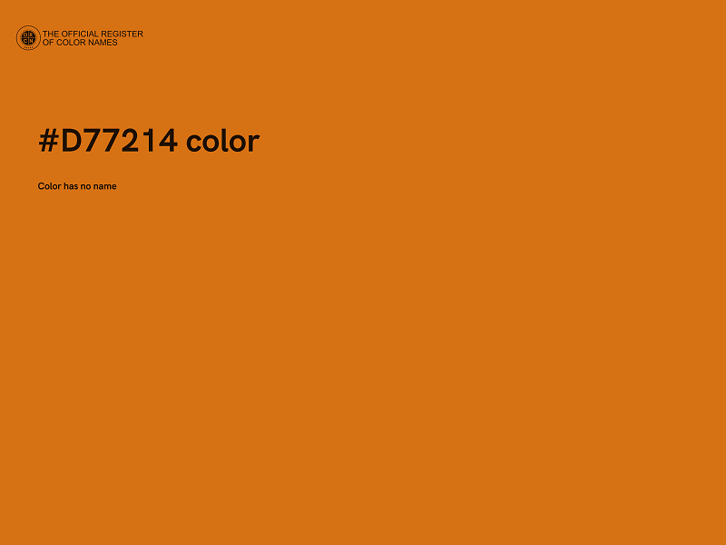 #D77214 color image