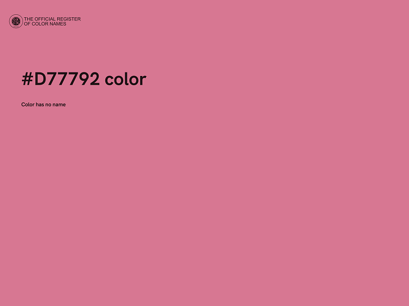 #D77792 color image