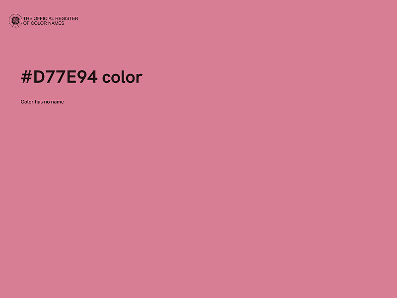 #D77E94 color image