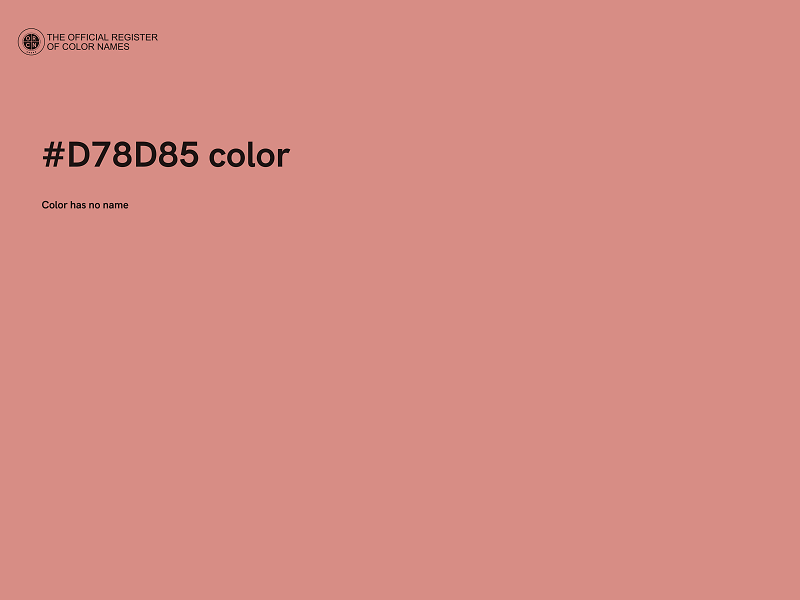 #D78D85 color image