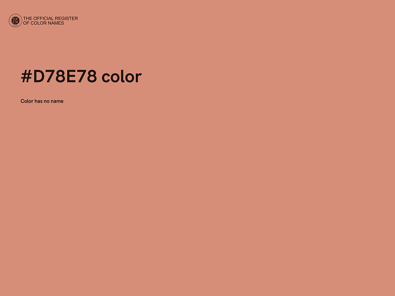 #D78E78 color image