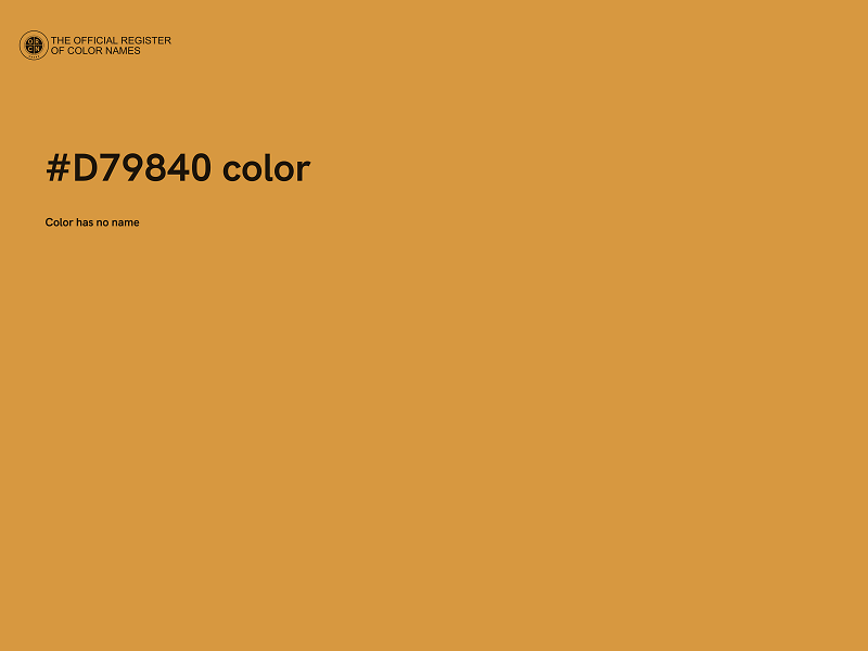 #D79840 color image