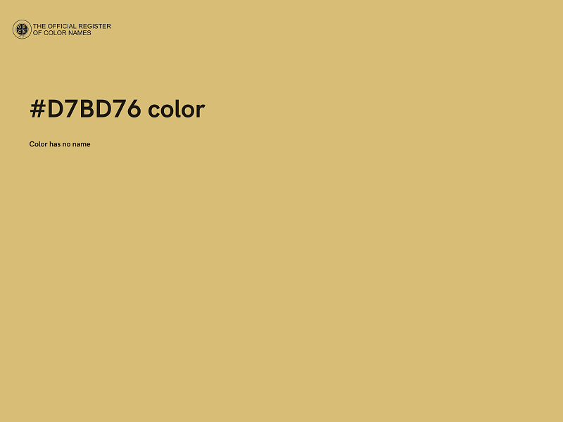 #D7BD76 color image