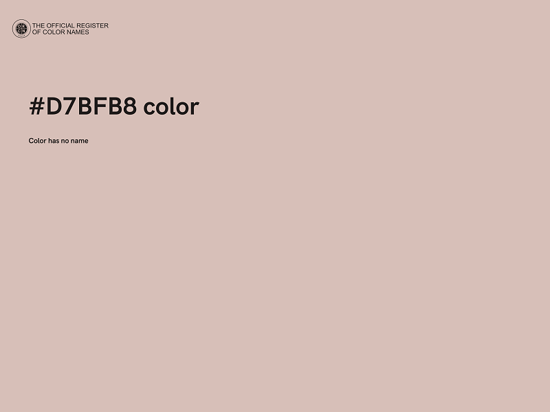 #D7BFB8 color image