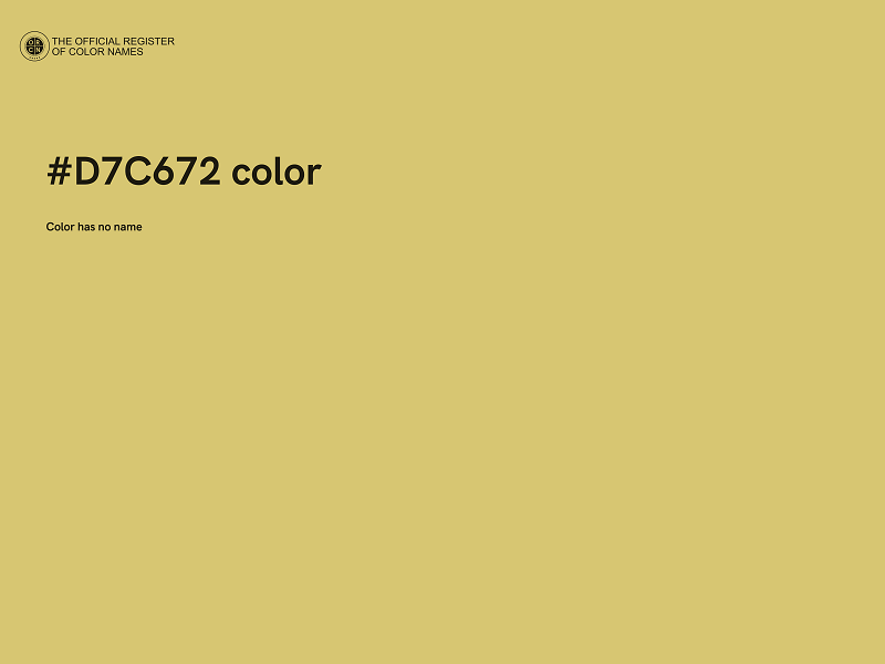 #D7C672 color image