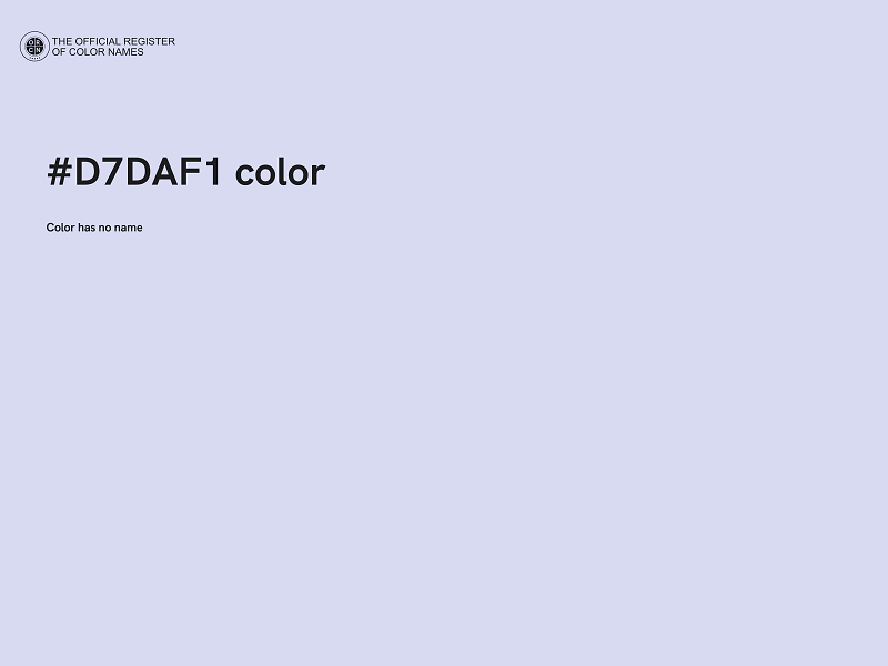 #D7DAF1 color image