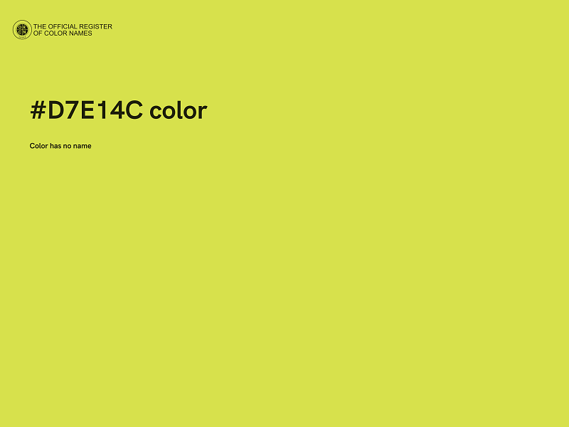 #D7E14C color image