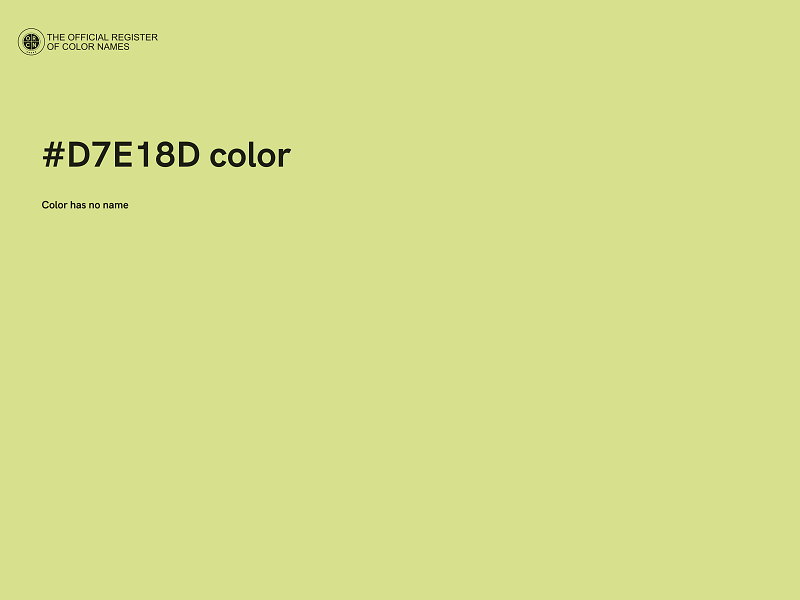 #D7E18D color image