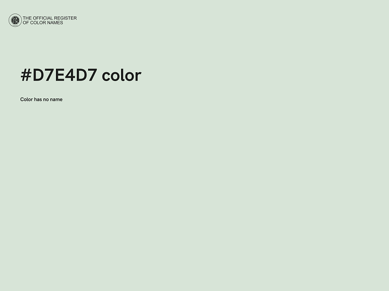 #D7E4D7 color image