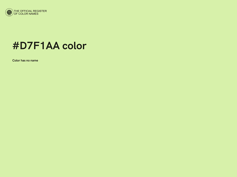 #D7F1AA color image