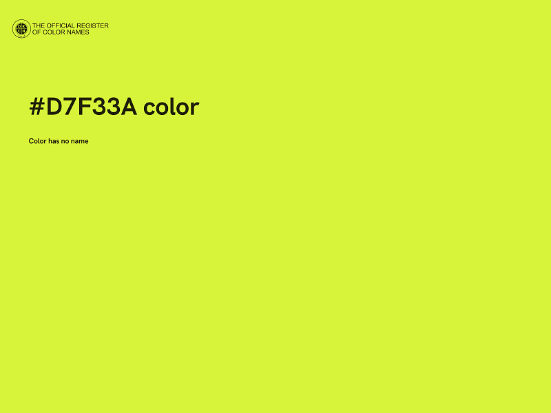 #D7F33A color image