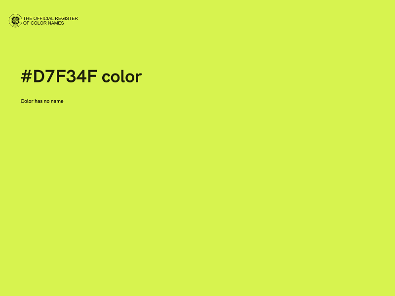 #D7F34F color image