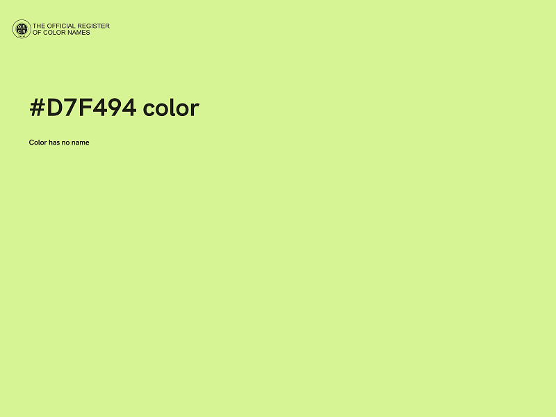 #D7F494 color image