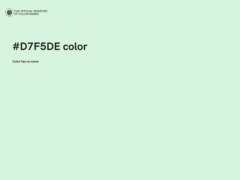 #D7F5DE color image