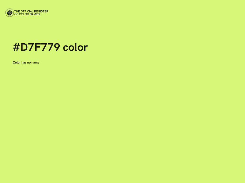 #D7F779 color image