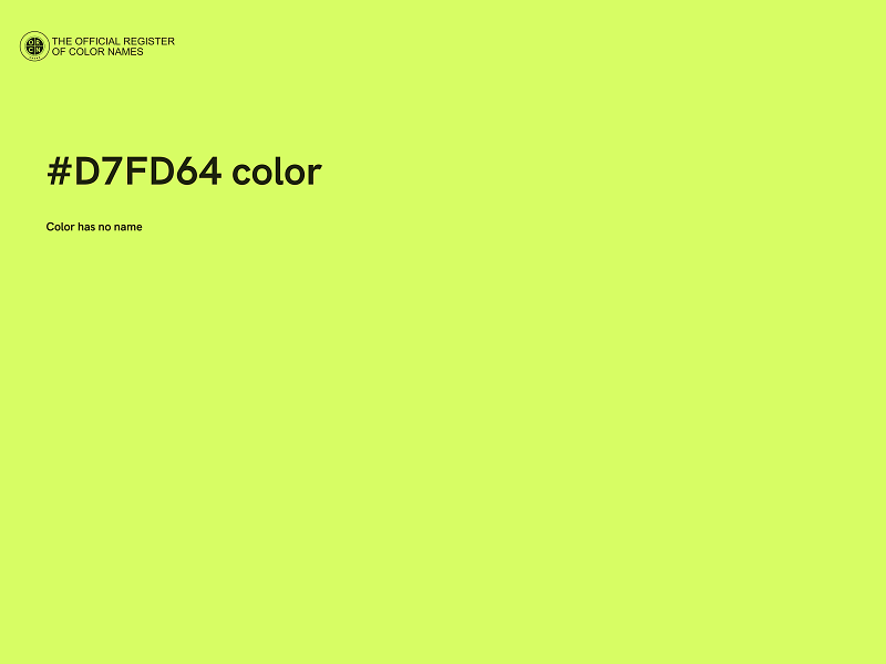 #D7FD64 color image