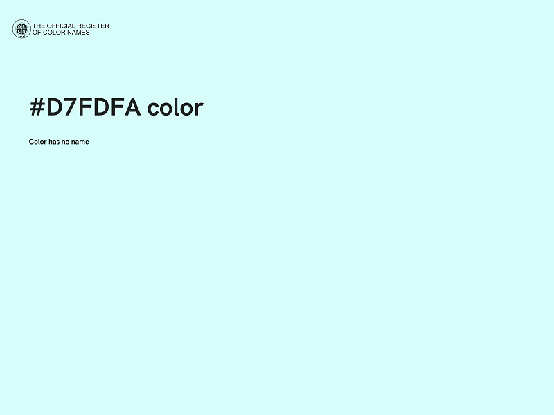 #D7FDFA color image