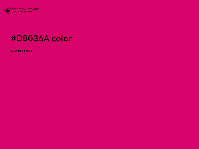 #D8036A color image