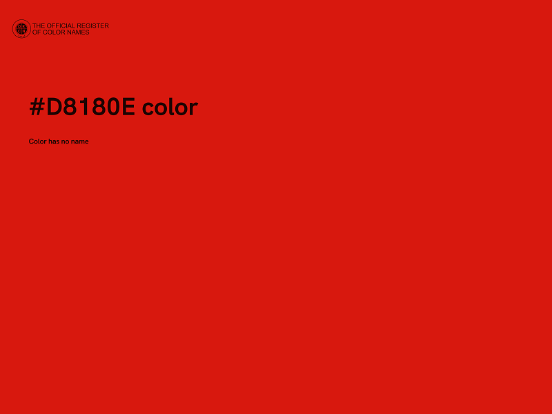 #D8180E color image