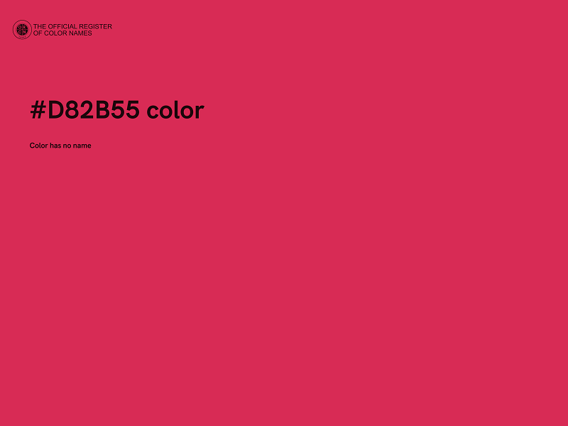 #D82B55 color image