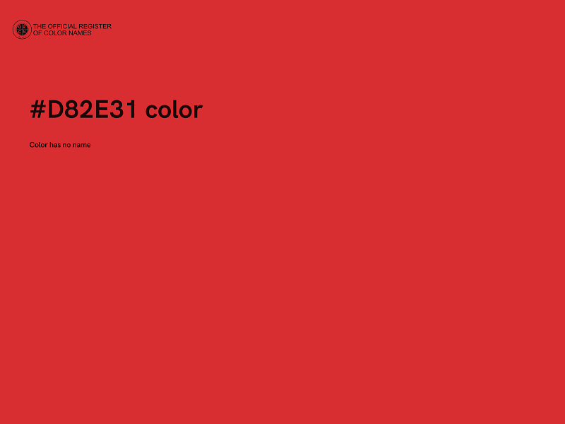 #D82E31 color image