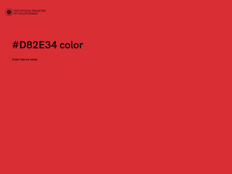 #D82E34 color image