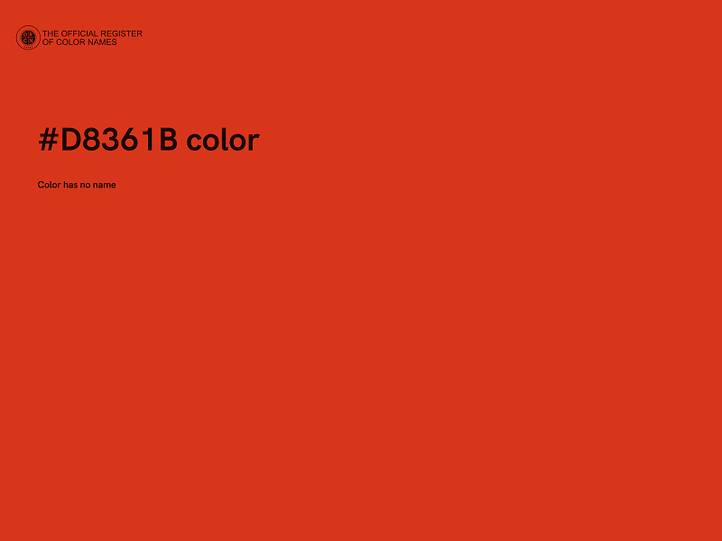 #D8361B color image