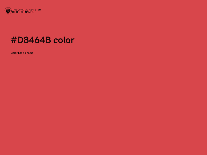 #D8464B color image