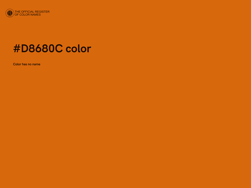 #D8680C color image