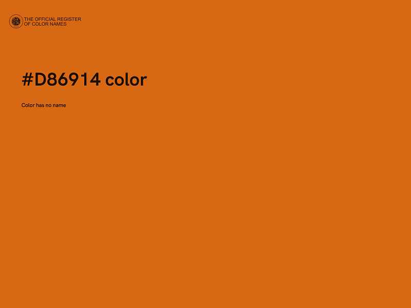 #D86914 color image