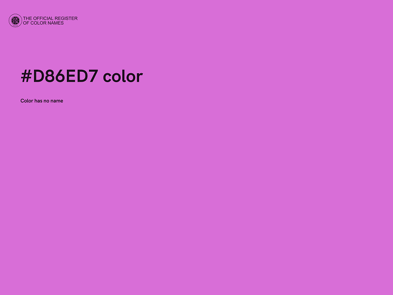 #D86ED7 color image