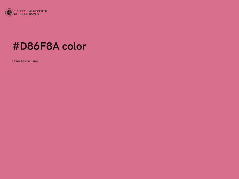 #D86F8A color image