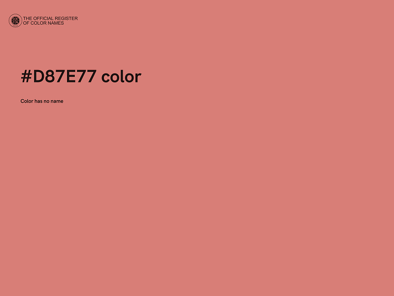 #D87E77 color image