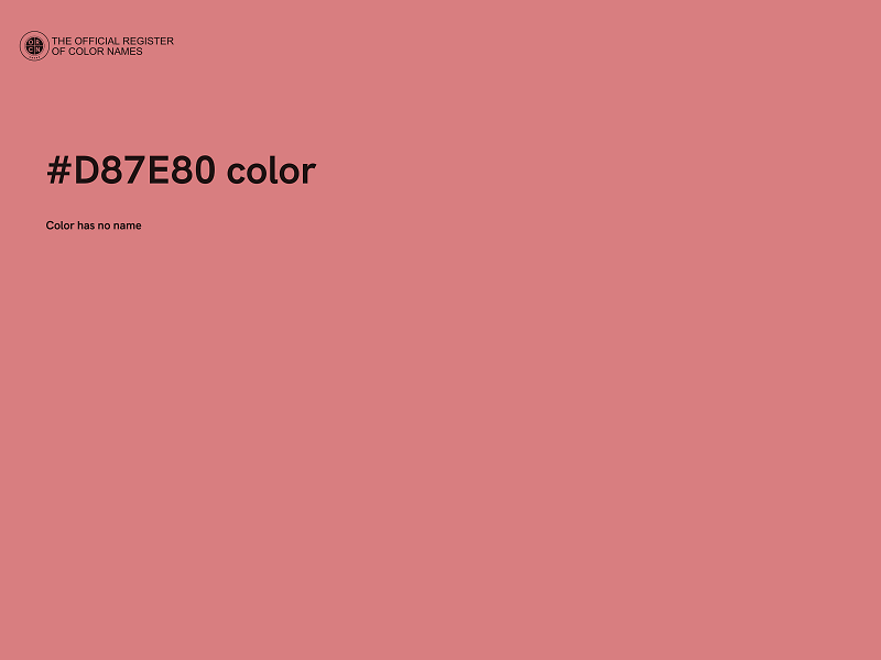 #D87E80 color image