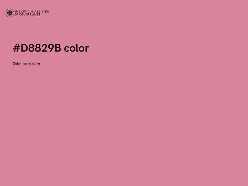 #D8829B color image