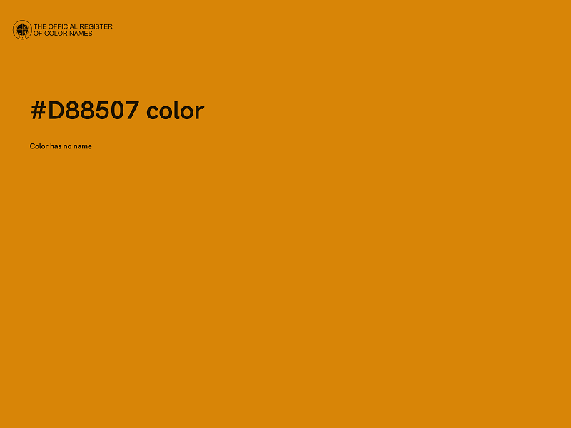 #D88507 color image