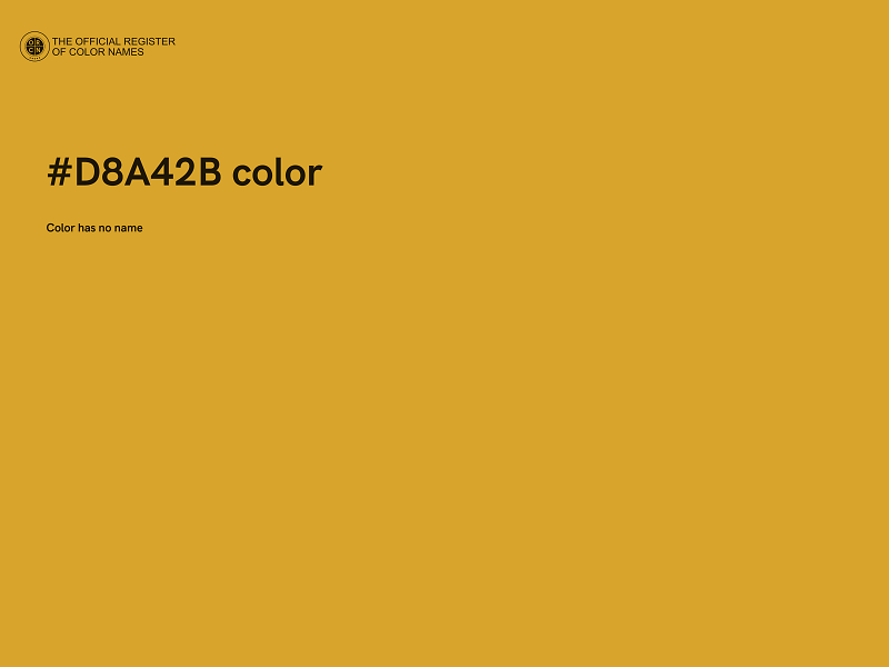 #D8A42B color image