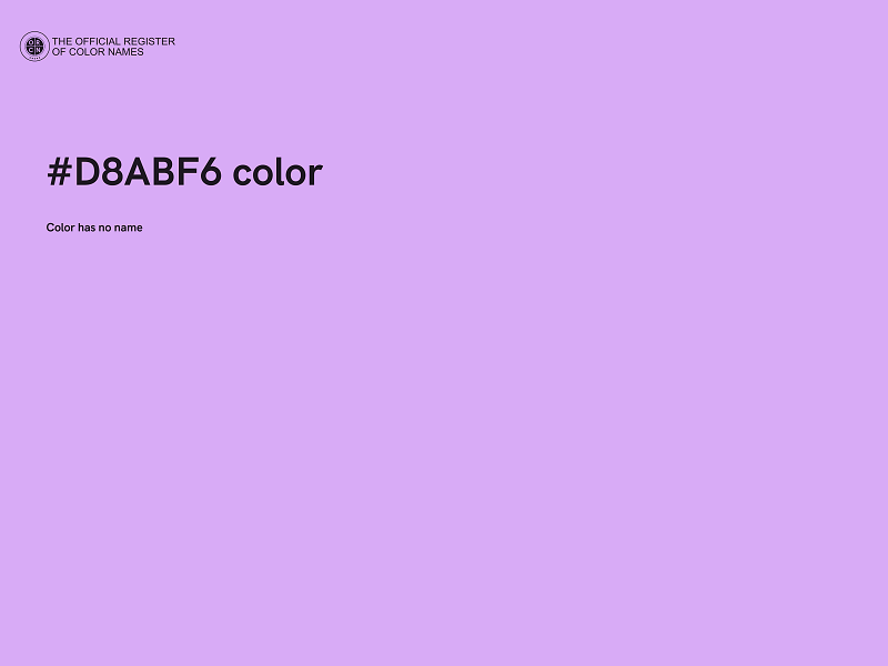 #D8ABF6 color image