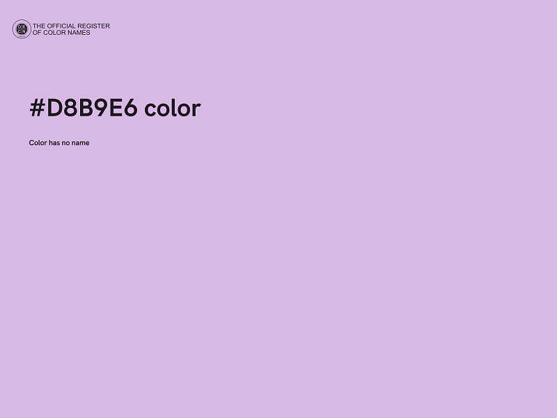 #D8B9E6 color image