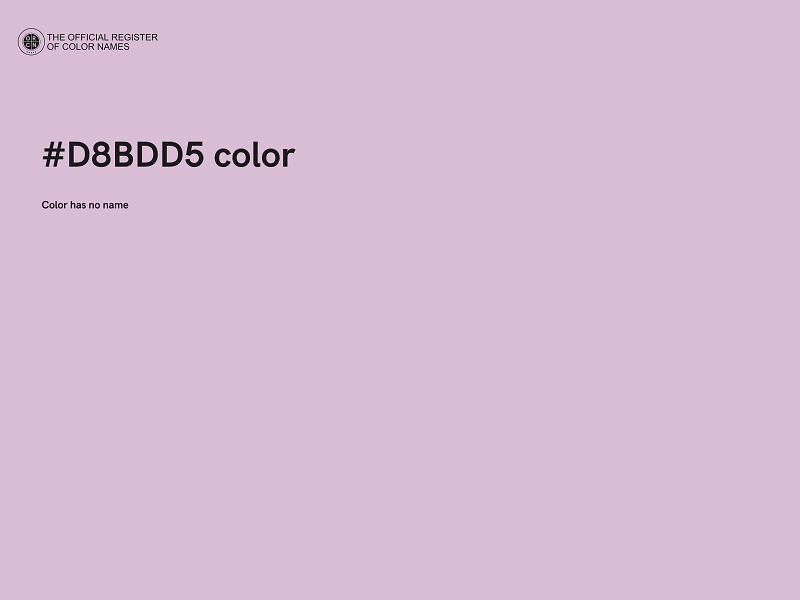 #D8BDD5 color image