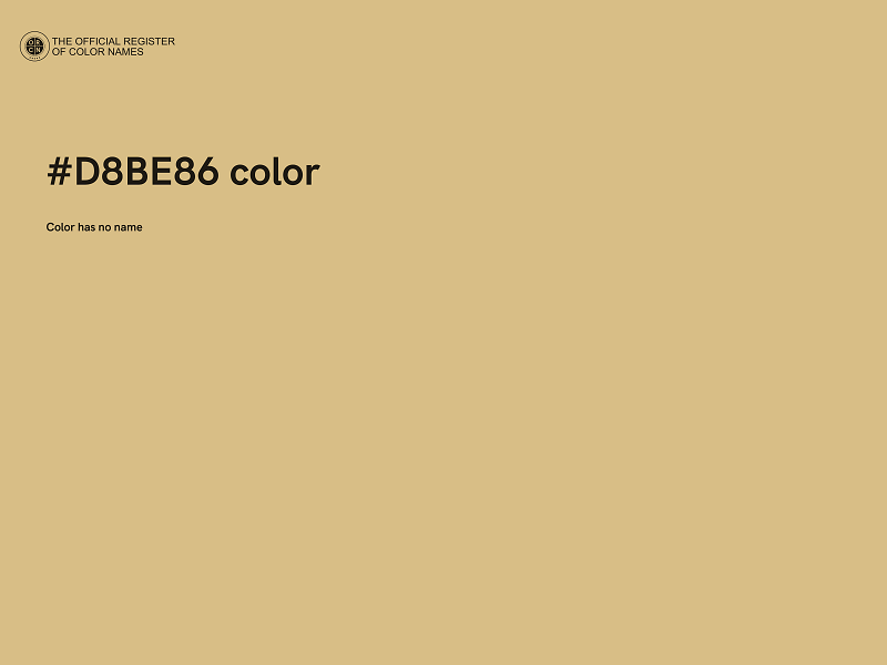 #D8BE86 color image