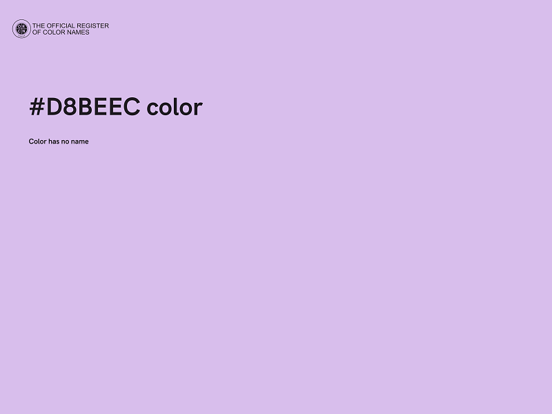 #D8BEEC color image